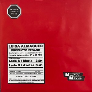 Luisa Almaguer - Producto Vegano María/Azotea 7" (Firmado)